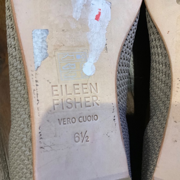 EILEEN FISHER Taupe Ballet Flats Beige Slip On Knit Stretch size 6.5 - Picture 8 of 8